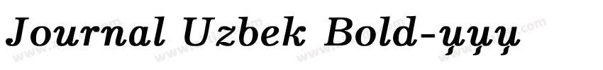 Journal Uzbek Bold字体转换
